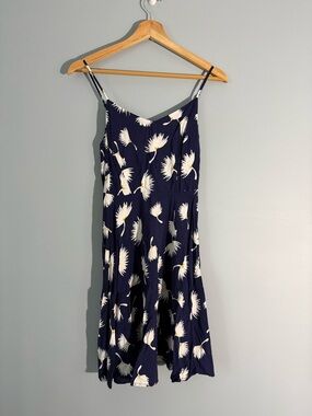 Old Navy Navy Floral Spaghetti-strap Dress